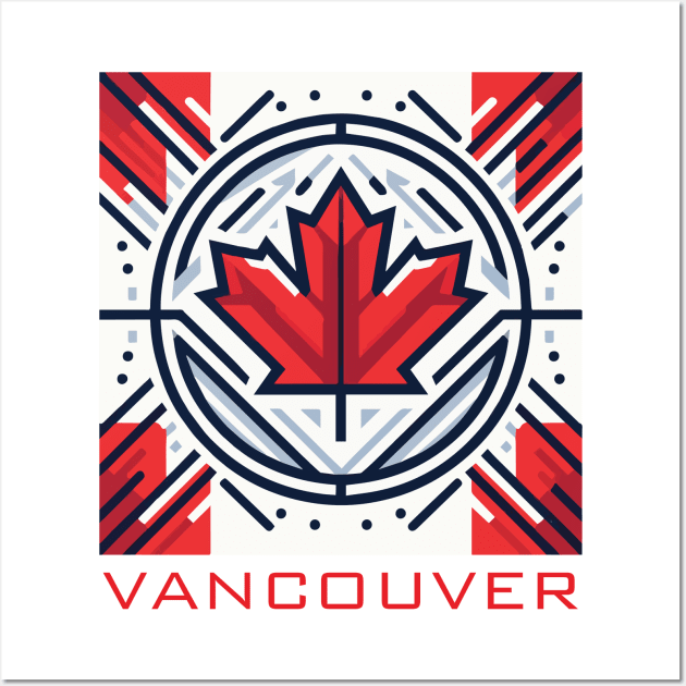 Vancouver BC Canada Flag Wall Art by Heartsake